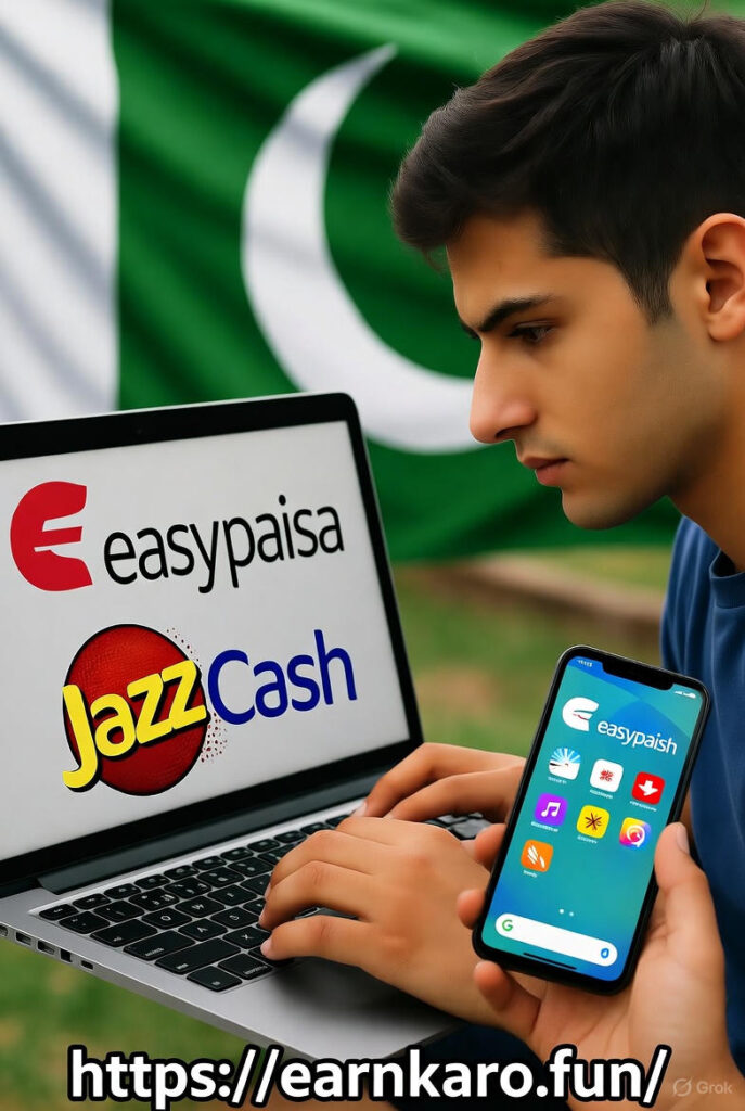Pakistani student earning money online using Easypaisa